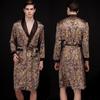 Men's Silk Pajama Set: Mid-Length Robe & Short/Long Sleeve Options for Spring, Summer, and Autumn
