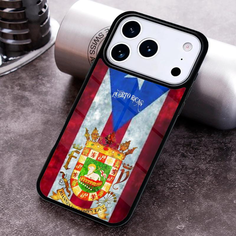 Puerto Rico Flag Soft Phone Case for iPhone 17 16 15 Pro Max Air 14 13 12 11 Plus Shockproof Capa Cover