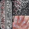 Mix 3D Flatback Nail  12 Grids Mini  Diamonds For Nail Art Glitter Charm Decorative Diy Manicure Art Accessor