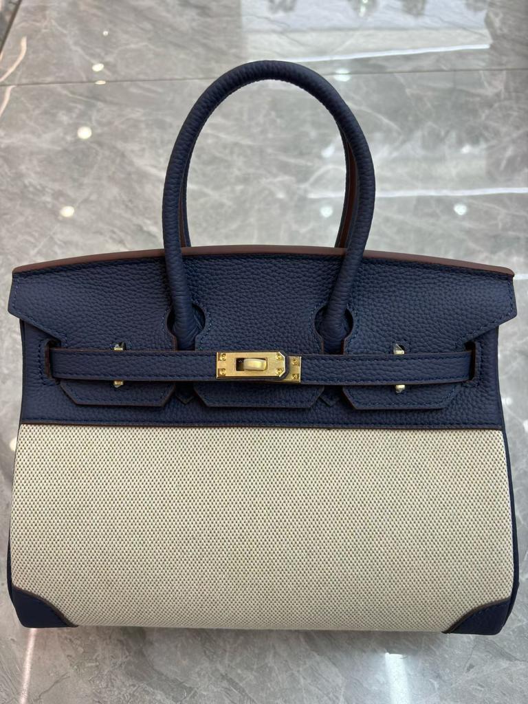 Cowhide with Canvas Platinum Bag New Trend Handbag Fashion Women's Bag Women's Bag