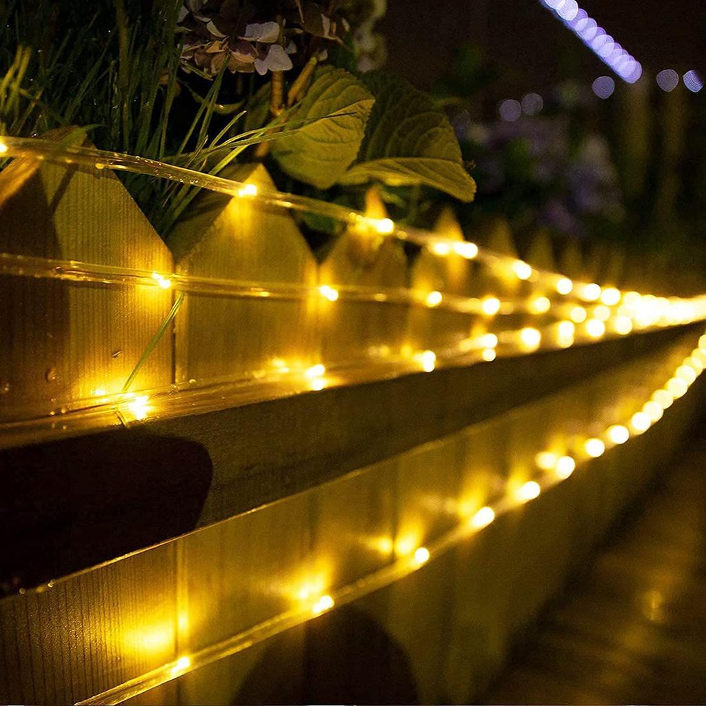2022 Upgraded Waterproof LED Solar Tube Lights with USB - Colorful Outdoor Decorative String Lights