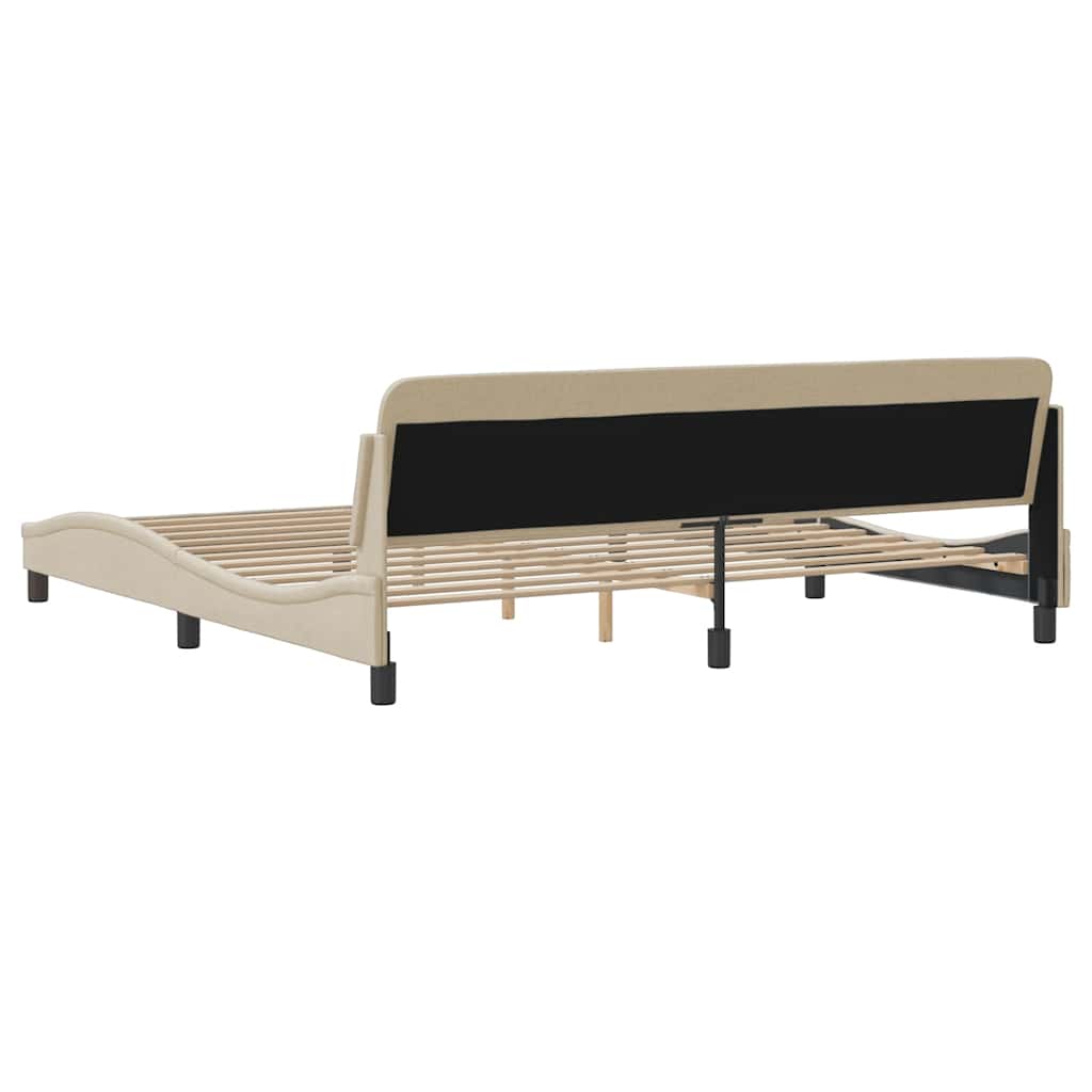 Bed Frame  Dover  Cream 200 x 200 cm Fabric