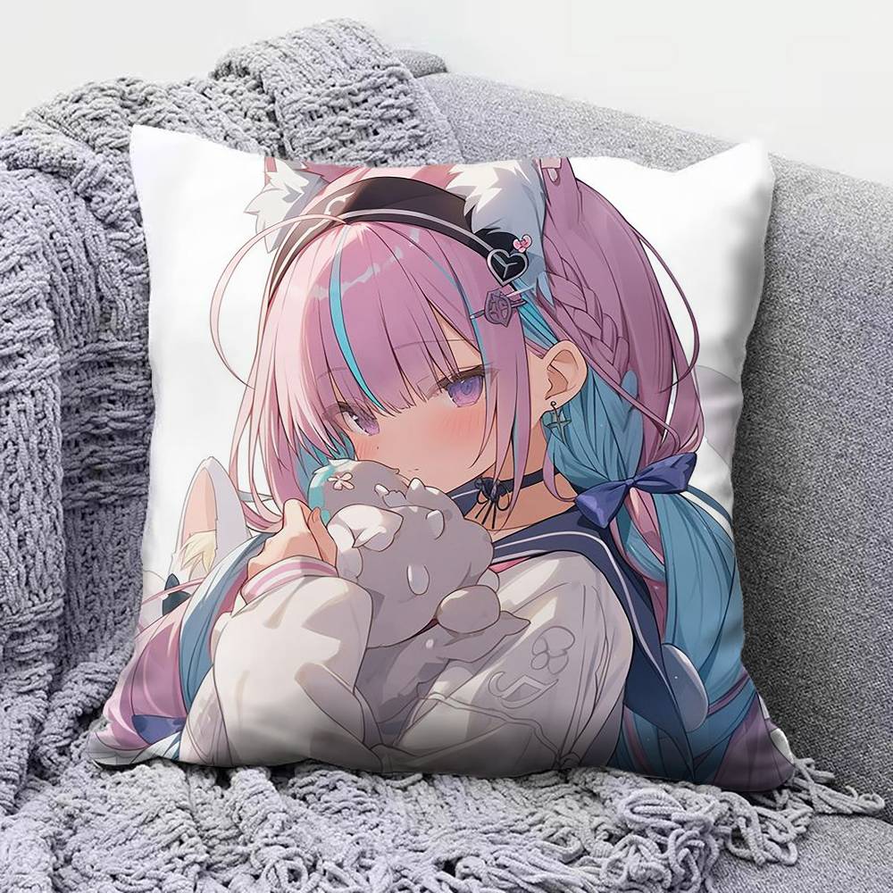 Minato Aqua Cute Home Sofa Cushion Covers and Aecorative Custom Pillow Covers