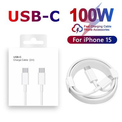Cable de Carga Rápida USB C a USB C PD de 100W para iPhone 15 Pro Max Samsung Pixel 8 Huawei Xiaomi Redmi POCO Cable Tipo C a Tipo C