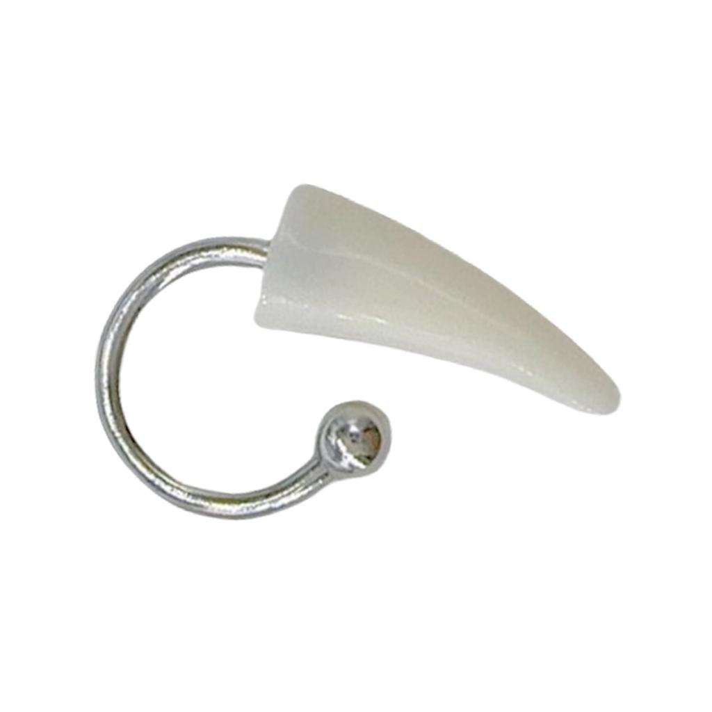 Reçine Dişler Dudak Manşeti Unisex Punk At Nalı Yüzükler Piercing Dişler Piercing Takı Cadılar Bayramı Aksesuarı İçin Uygundur