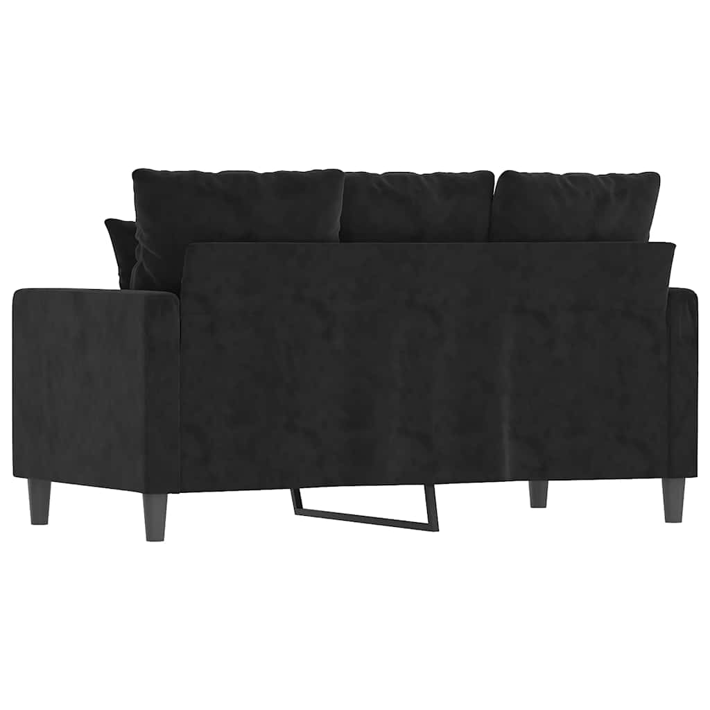 2 Seater Sofa Black 120 Cm Velvet