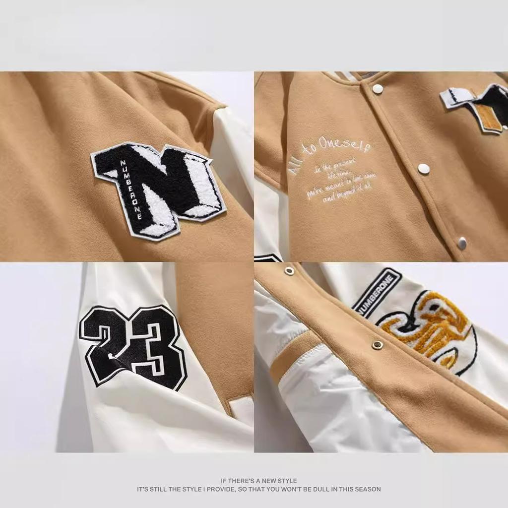 Embroidered Outerwear Men's American Casual Versatile Coat Men's and Women's Couples' Spring and Autumn Jackets Baseball Uniforms