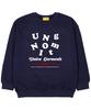 UNION GARMENTS Alphabet Logo French Oversized Sweatshirt Navy