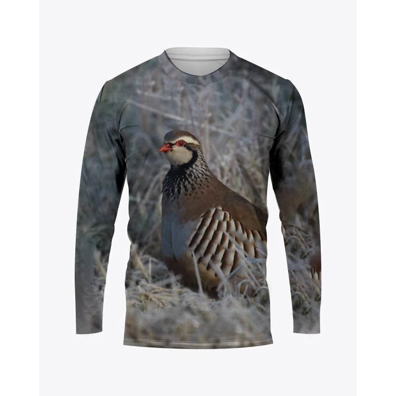 3D Print T Shirt Mens Camouflage Hunting Animals Quail O-Neck T-shirt Casual Long Sleeve Oversized Pullover Fashion Men Clothing