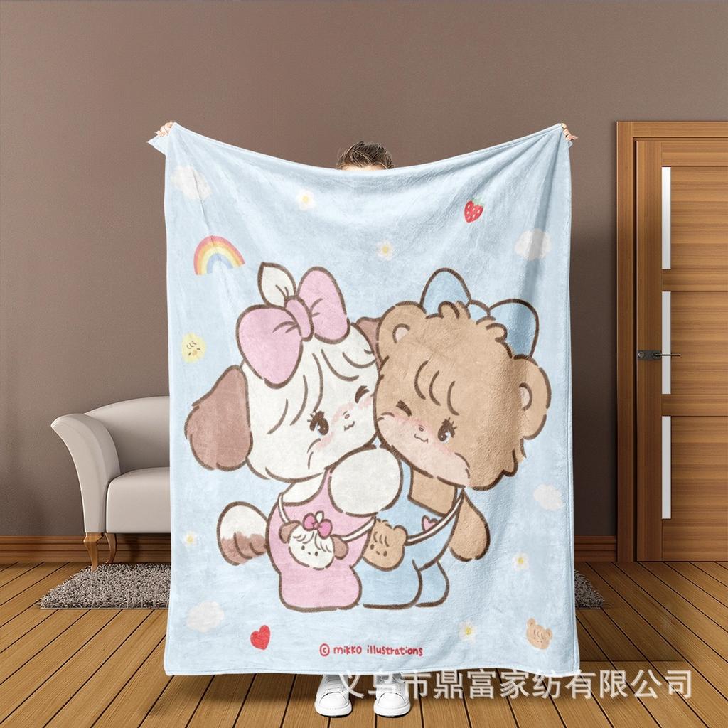New Cute Cartoon Mikko Flannel Blanket All-season Children's Printed Blanket Soft Nap Blanket
