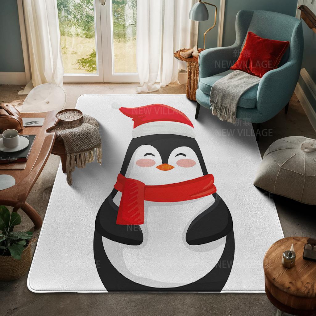 House Entrance Carpet Home Door Mat Living Room Bath Foot Bathroom Non-slip Water Absorption Rugs Bath Merry Christmas Winter