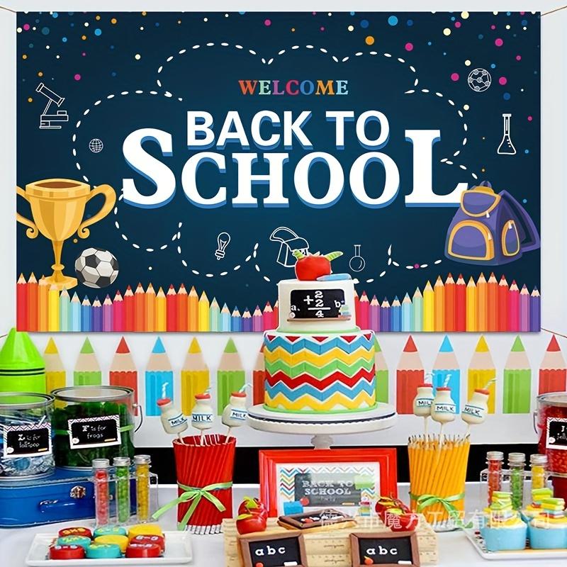 Welcome Back To School Decoration (1pc, Opening Season) – Background Cloth, Banner, Flag for Atmosphere & Party