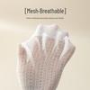 Women's Korean-Style Ruffle Mesh Maternity Socks - Breathable Cotton, Mid-Calf, Loose Cuff, Summer Socks