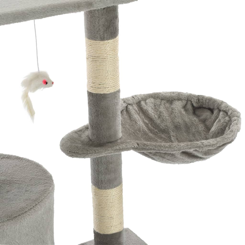 Cat Scratching Post with Sisal Columns 138 cm Grey