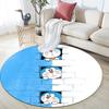 Doraemon3 Round Area Rug,Carpet Rug for Living Room Bedroom Sofa Playroom Decor,Non-slip Floor Mat