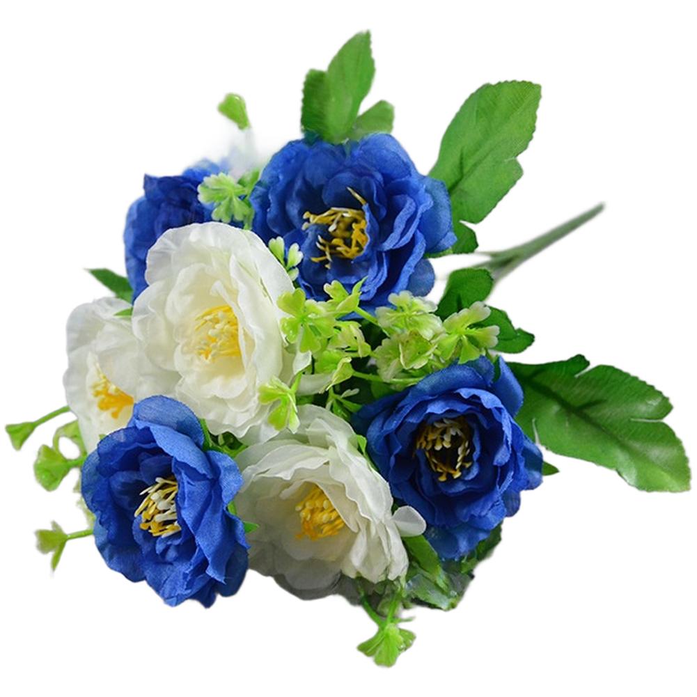Realistic Silk Petals Artificial Flowers Plastic-wrapped Wire Stems