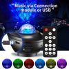 1pc Galaxy Star LED Water Ripple Projector,Multi-Color Night Light,Remote Control,USB Powered Bedroom Decor,Wireless Connect