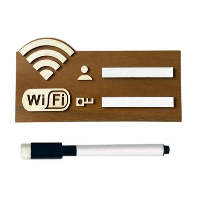 Wifi-skylt för gäster Trä-Wi-Fi-tavla för gäster Restaurang-Wi-Fi-tavla för handskrift Konto & Lösenord