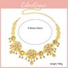 Sommer Schmuck Damen Goldlegierung Geometrische Taille Kette Mit Edelstein Verzierungen