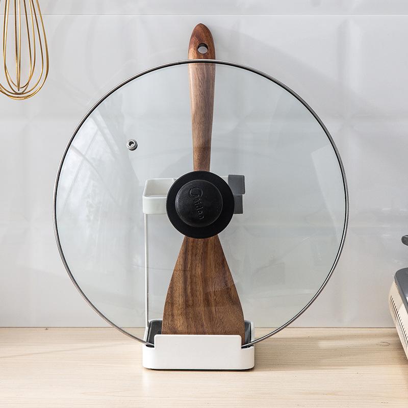 Pot Cover Rack Spoon Holder Stand Kitchen Organizer Pot Lid Shelf Multi-function Spatula Ladle Holder Tableware Storage Rack