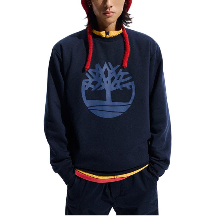 Timberland Outdoor Casual Fleece Lined Sweatshirt Men tops Deep-Sapphire-Blue A43Y5433