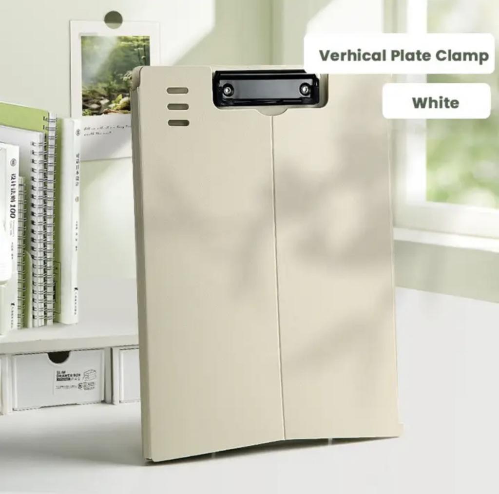 1 Pcs Writing Pad Memo Clip Board Verhical Plate Clamp A4 File Folder Multifunction Clipboard Dual-use Paper Storage Organizer
