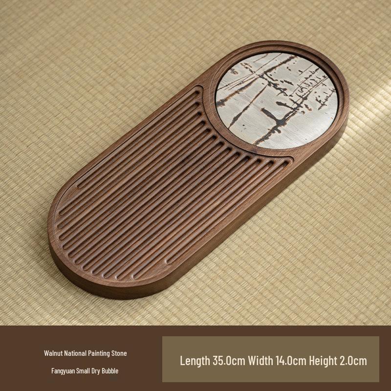 Solid Walnut Gongfu Tea Tray - Retro Chinese Dry Brewing Table No Specific Size