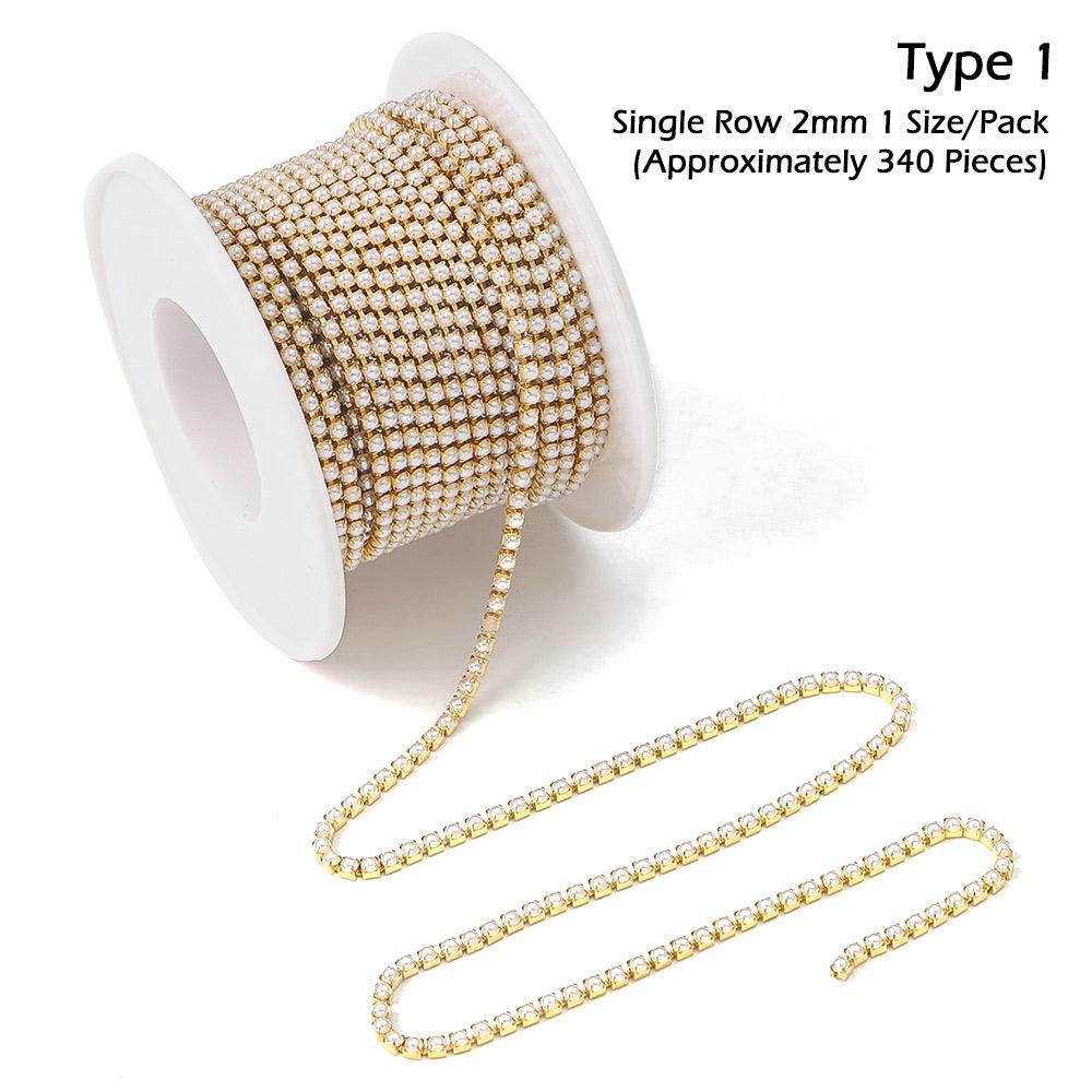 Gold Sliver Tassel AB Dense Rhinestone Chain Glitter Crystal Diamond Beads Home Decor