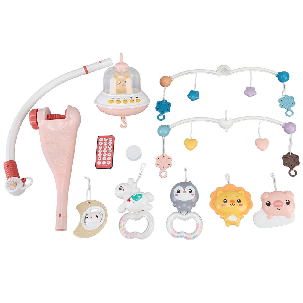 Baby Mobile Hanging Rotating Animals Night Lights Relaxing Music Baby Plastic Mobile with Projector