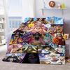 One Piece Anime Throw Blanket Flannel Soft Plush Warm Lightweight for Sofa Bed Couch Cozy Winter Decor Gift -QJY