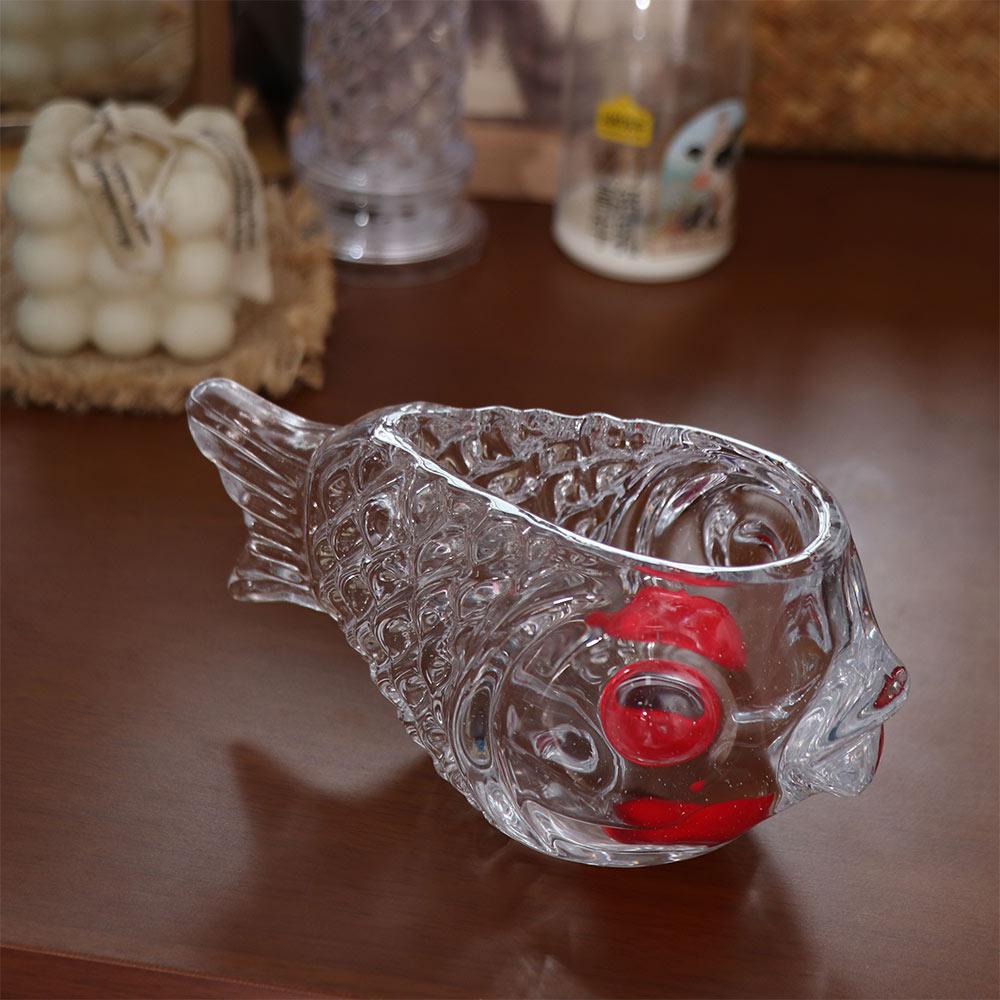 Transparent Fish-shaped Glass 3D Cocktail Cup Cocktail Tool Pufferfish-shaped Glass Cup  Home Bar