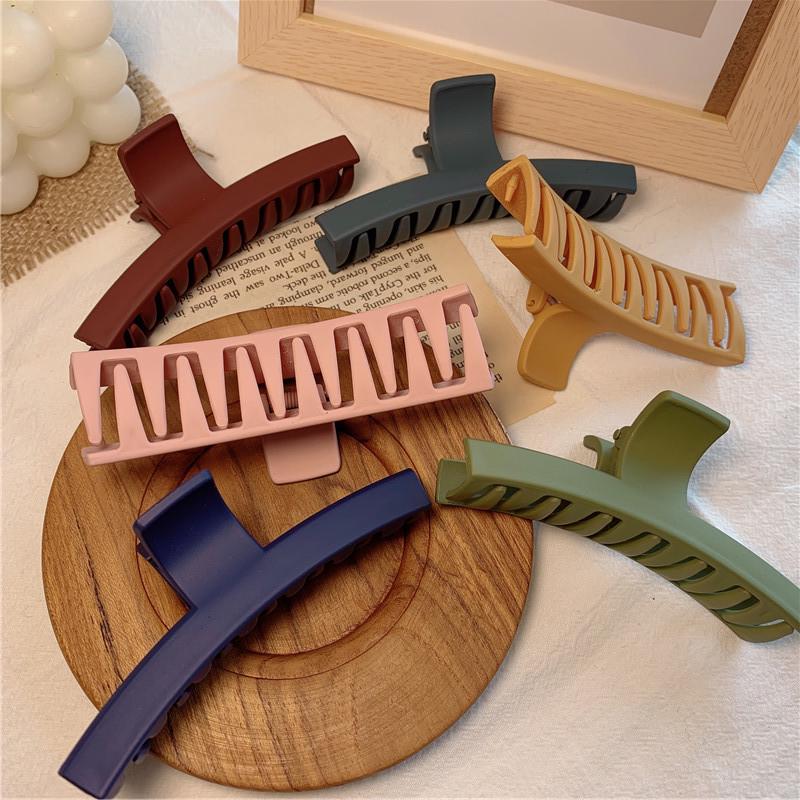 Korean Morandi Color Women's Large Bun Hair Claw Clip Hairpin