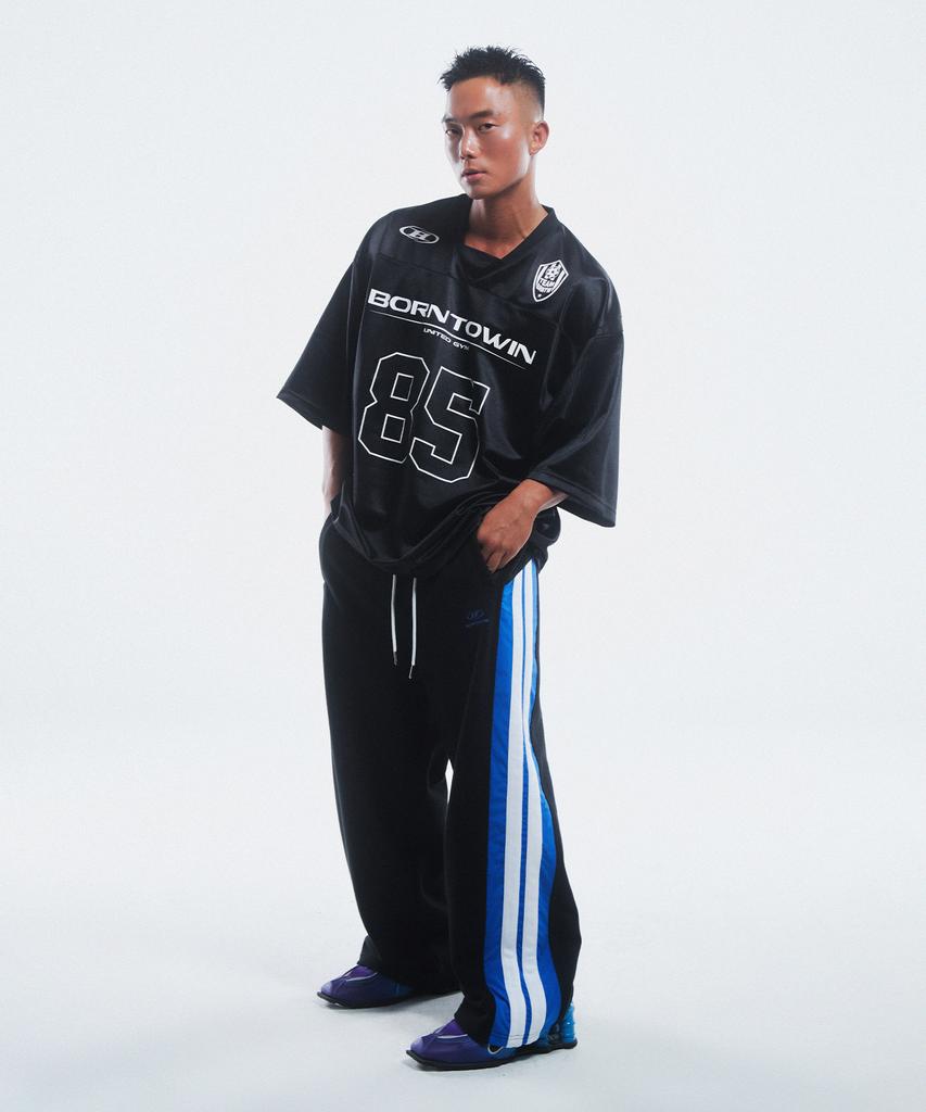 BORN TO WIN 85 Rugby Jersey T-Shirts [Black]