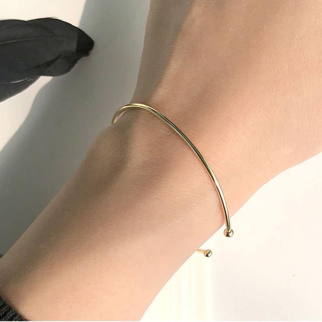 

Модный круглый браслет из серебра 925 пробы для мужчин и женщин, простой дизайн для подарка на день рождения для девушки, модные ювелирные изделия, аксессуары золотой