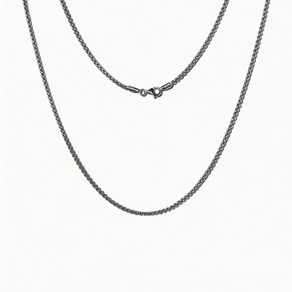 Factory Rhodium Plated 925 Sterling Silver Box Chain Necklace 1.5-3mm Trendy Classic Wedding Gift Women's Jewelry