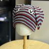 Cute Cat Ears Knitted Woolen Hat for Girls Sweet and Cool Abby Style Trendy Versatile Striped Pullover Knitted Hat