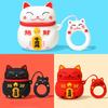Funda Suave de Silicona para Auriculares Gato de la Suerte Bendición Para AirPods 4 Airpods 1 2 3 Pro Funda Cubierta Linda Para Airpods Pro2 Pro3