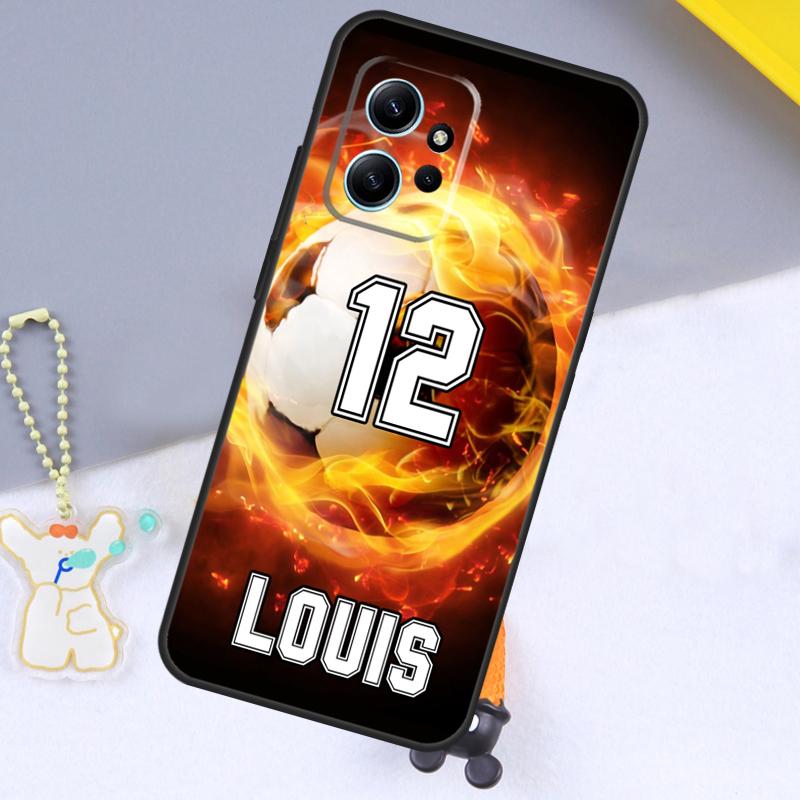Custodia Personalizzata Numero Nome Calcio Hockey Per Xiaomi Redmi Note 11 10 9 8 12 Pro 10S 11S 12S Cover Per Redmi 12 9C 10C 12C 13C