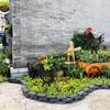 Black Metal Rooster Hen Garden Stake Decor  Patio Border Ground Inserted Adornment
