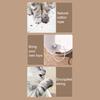 Handwoven Rope Cat Basket Cat Bed Basket with Rope Knot Ball Cat Ear Design Foldable Cat Bed for Indoor Cats Lounging Sleeping Entertainment