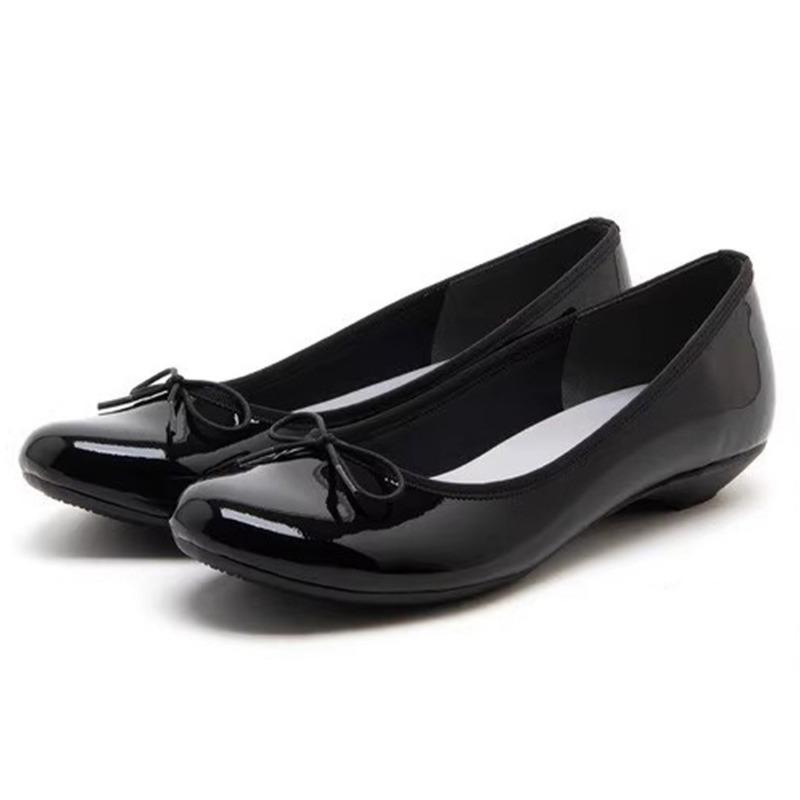 Sheepskin version~ Raspberry babe eggplant shoes women's bow single shoes women's shallow mouth flat ballet shoes