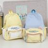 Multiple Pockets Student School Bag Color Matching Large Capacity Daypack  Women