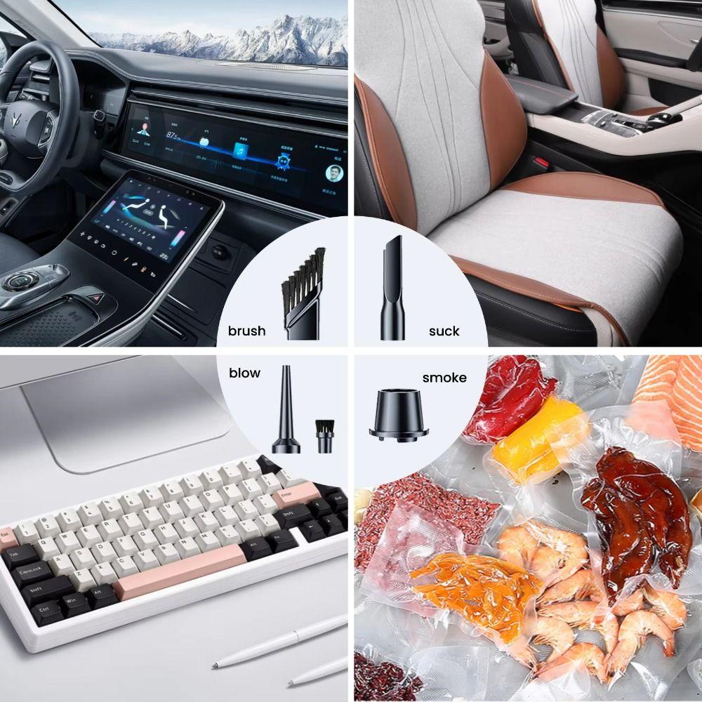 High Power Wireless Dust Blower 4 In1 Air Dust Collector Handheld Car Vacuum Cleaner  Computer