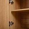Compact Shoe Cabinet with Wardrobe, Mirror and Bench, LED Lighting with App Control, Hallway Wardrobe with Drawers and Flip-Down Shoe Compartment