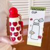 Exquisite cartoon gift thermos cup ins female high-value student 316 stainless steel portable straw double drinking cup