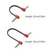 15/20cm Right Angle Pedal Instrument Cable Guitar Patch Cable for Effects Pedals