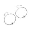 Stainless Steel Crown Design Adjustable Couple Bracelets Symbolizing Love for Special Occasions and Daily Wear