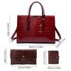 European & American Fashion Crocodile-Pattern Mother-Daughter Bag 3-Piece Set Large-Capacity Multi-Functional Embossed Handheld Shoulder Crossbody Bag
