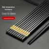 Durable Non-slip Black Alloy Chopsticks