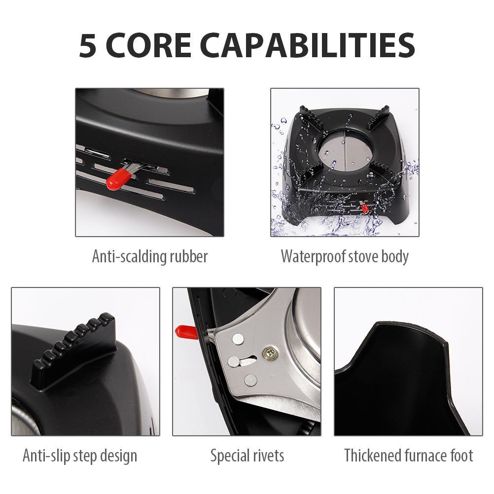 Przenośny piecyk alkoholowy na biwak, grill, piknik, bez zanieczyszczeń